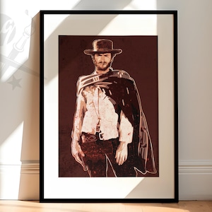 The Good The Bad and The Ugly Poster | Clint Eastwood poster, Cowboy Art, Western Decor - available as Art Print and Canvas Wall Art