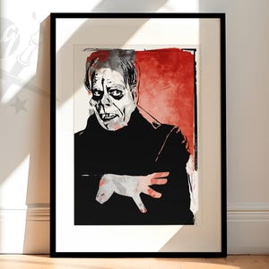 Phantom of the Opera classic horror movie monster Art Print | Vintage monster movie Poster | Available as Art Print, Canvas Print or Framed