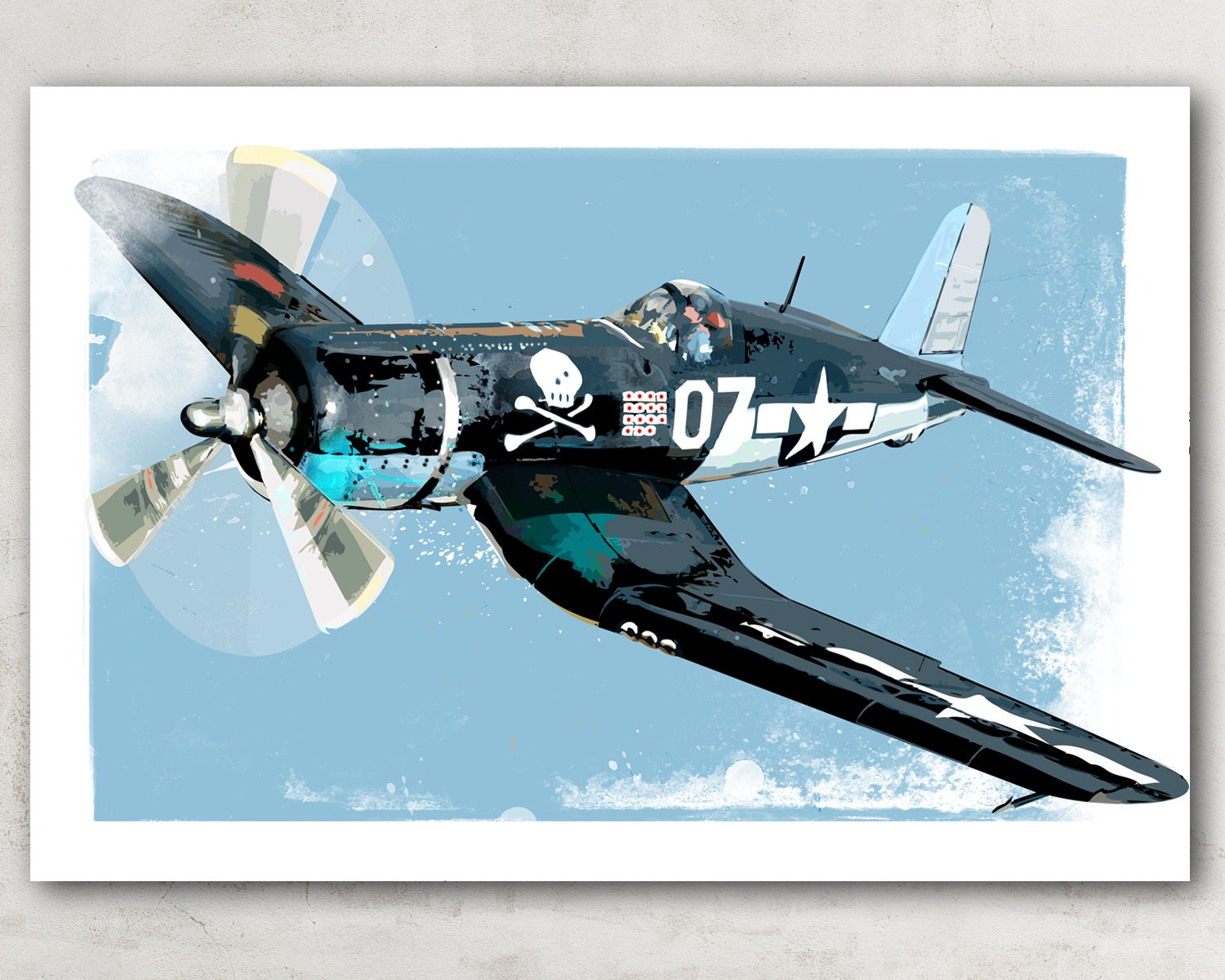 A Vought F4U 5 Corsair in flight Wall Art, Canvas Prints, Framed Prints,  Wall Peels