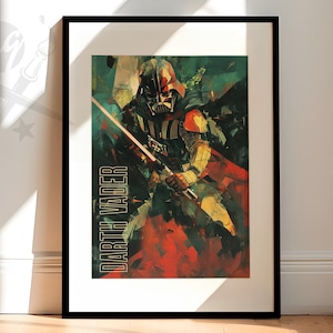 Darth Vader Star Wars Poster  | Star Wars Fan Art | Great Gift available as Art Print, Canvas Wall Art or Framed Canvas