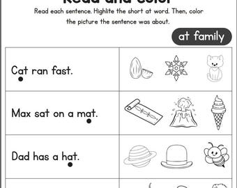 Cvc word worksheets, Printable, Instant download, Kindergarten, First grade, Homeschool, Teacher resources, Reading Practice, Digital PDF