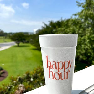 Bicchieri di polistirolo Happy Hour - set da 12