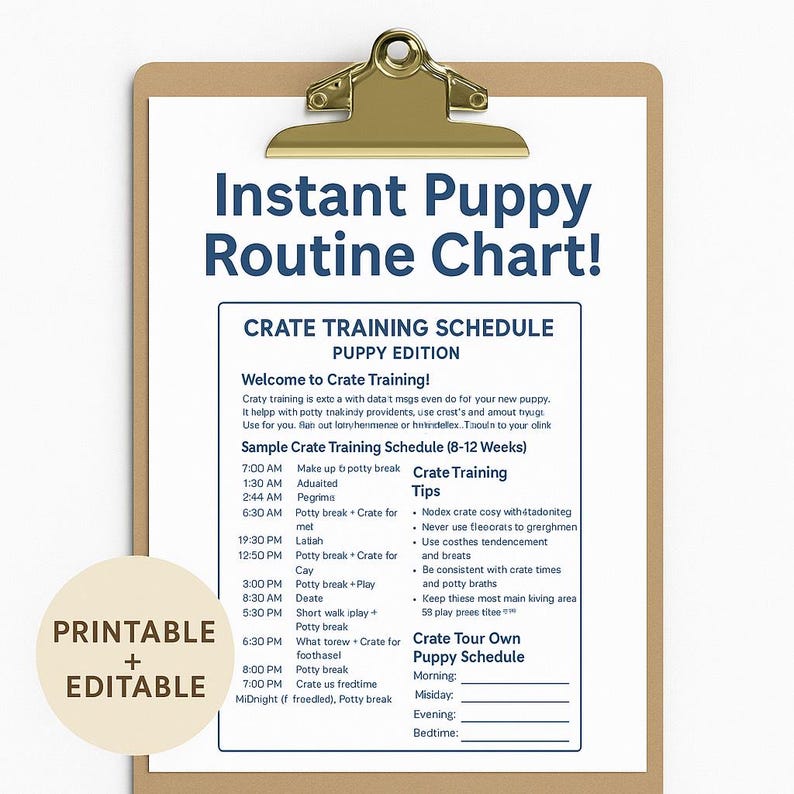Picture Idea: Crate Training Schedule For Puppies