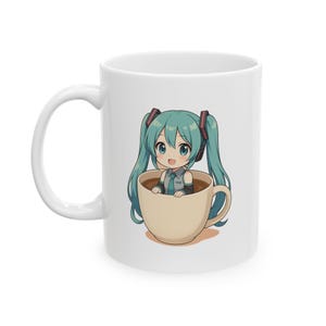 Hatsune Miku Mug, Anime Mug, Anime Gift, Anime Loveers Mug, Miku Gift, Hatsune Miku Mug