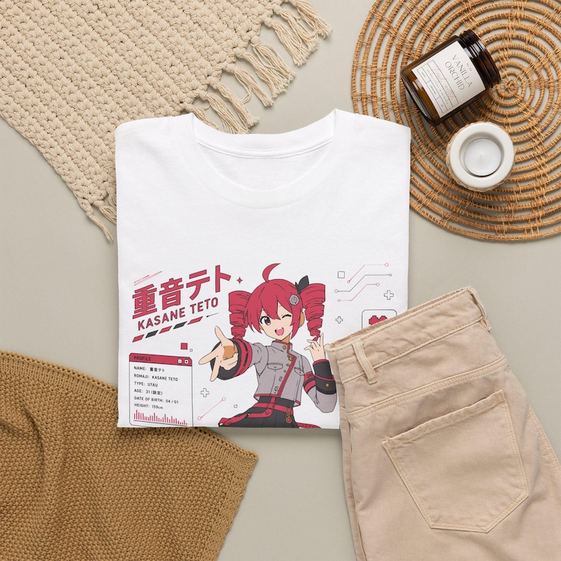 重音テトTシャツ、UTAUアニメTシャツ、ユニセックスコットンTシャツ、テトギフト 画像 4