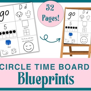 Circle Time Learning Board Printable Blueprint | Toddler & Preschool Learning | For Classroom or Home