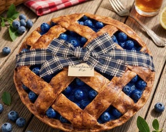 Fake Bake 9-inch Blueberry Pie - Scented -Full Size Pie