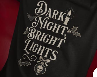 Gothmas T-Shirt: Gothic Christmas Skull Ornament, Dark Holiday Tee