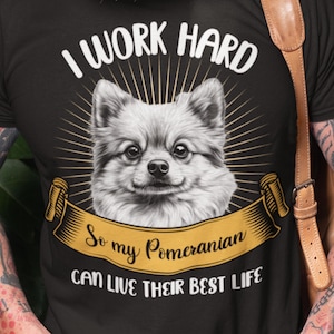 T-shirt Pommeren hondenlijn: cadeau huisdierliefhebber