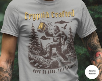 Bigfoot Beer T-Shirt: Funny Cryptid Crafted Sasquatch Tee