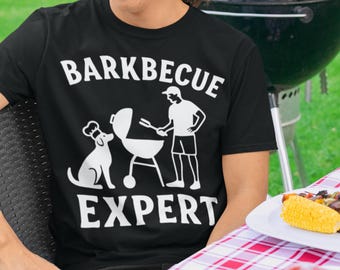 Grill Master Dog Lover Shirt Barbecue T-Shirt for Summer Cookout Funny BBQ with Dog Gift for Dad
