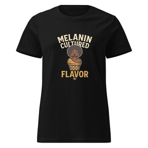 Melanin Kultiviertes Geschmacks-T-Shirt | Schwarzes Mädchen Magic Afro Tee | Afrozentrisches Geschenk