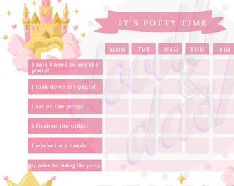 Princess Potty Tracking & Reward Chart Printable