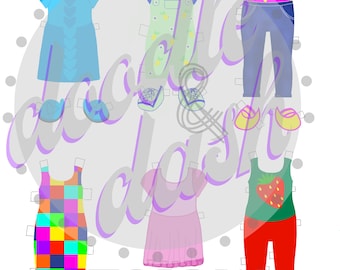 Tenues et chaussures de poupée en papier imprimable