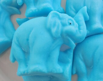 50 elephant soap favors - jungle baby shower favor - first birthday favors - animal baby shower favor - circus birthday favors - party favor