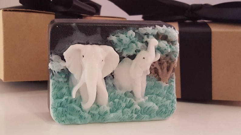 Elephant soap bar - stocking stuffers for women -stocking stuffer for men - gift for guys - stocking stuffer for teen - gift for women 
