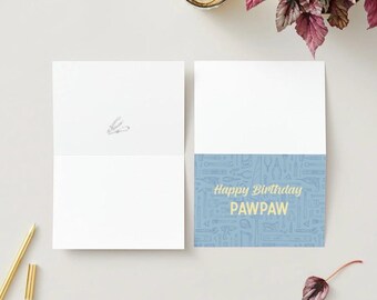 DIGITAL DOWNLOAD- Custom Happy Birthday Card w/ tools
