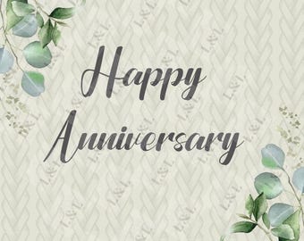 DIGITAL DOWNLOAD- Neutral Anniversary Card