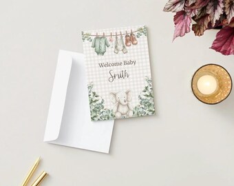 DIGITAL DOWNLOAD- Custom Baby Shower Card (Gender Neutral)