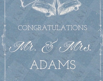 DIGITAL DOWNLOAD- Custom Last Name Wedding Card