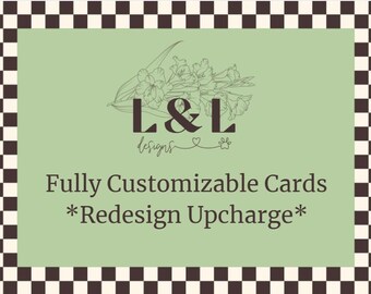 REDESIGN UPCHARGE ONLY- Please do not purchase unless asked by the seller :)