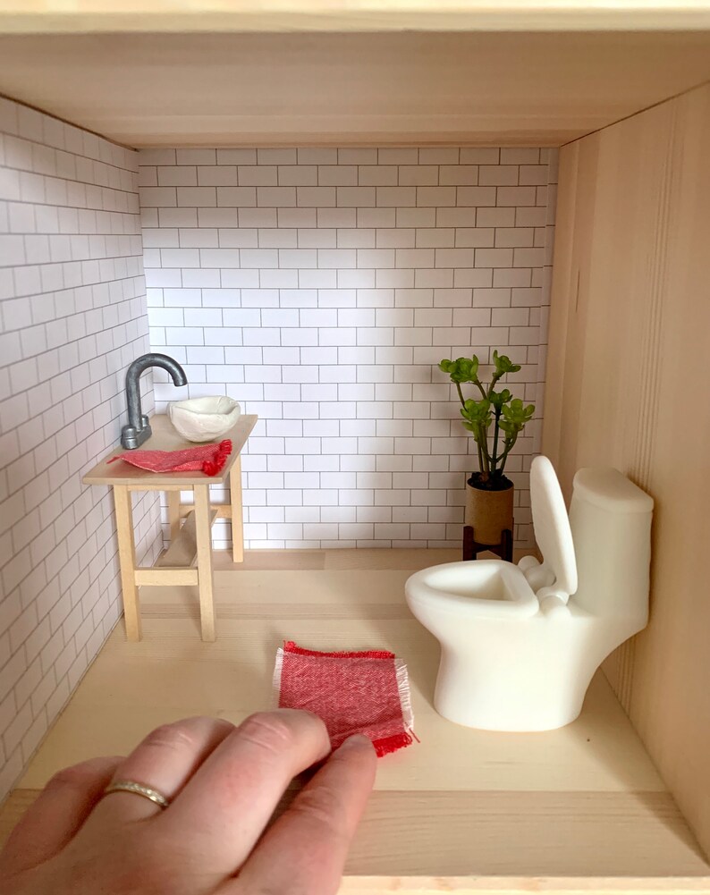 112 Modern Dollhouse Toilet Miniature Functional Modern Etsy