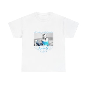 Limited Addison Rae Unisex Heavy Cotton T-Shirt, High Fashion, Addison Merch, Addison Album, Headphones on Original Graphic tee