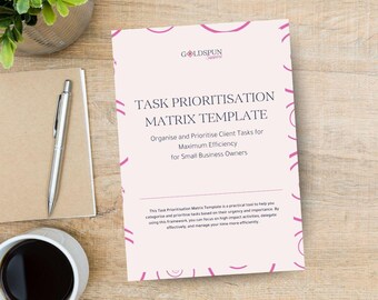 Matriz de Decisão de Priorização de Tarefas | Rastreador de Prioridade de Tarefas Personalizável | Lista de Tarefas a Fazer | Rastreador de Priorização de Tarefas