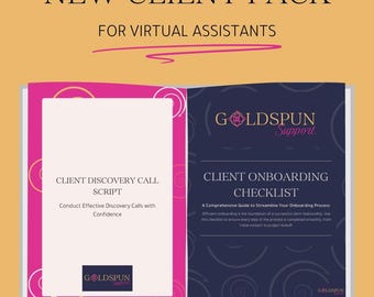 New Client Onboarding Bundle and Templates | Welcome Email Sequence | Client Welcome Kit | Discovery Call Script | For Virtual Assistants
