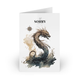 Cartes de voeux dragon mystique - cartes d'excuses, cartes d'art, papeterie fantastique, cartes uniques pour toutes les occasions