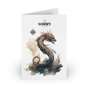 Mystical Dragon Greeting Cards - Apology Cards, Art Cards, Fantasy Stationery, Unique Cards for All Occasions