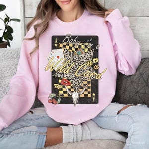 Western Collage Design Png Trendy Cowgirl Wildcard Retro Trending Design Digital Download Casino Dice Playing cards design