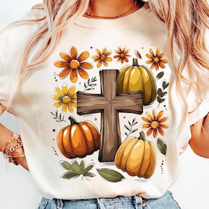 Boho Floral Pumpkin Cross Fall Jesusn Pumpkin PNG, Autumn Pumpkin Floral, Retro Fall Png, Fall Cross Bow, Fall Christian Png, Autumn Pumpkin