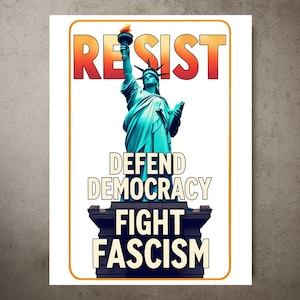 Resistance Nope To Fascism Protest Sign PRINTABLE, Anti-Trump Protest Poster Sign For March, Digital Download, Political Activist Rally Sign