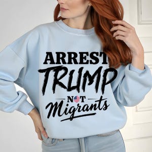 Arrest Trump Not Migrants PNG, Anti Trump Political Sublimation, Liberal Protest PNG, Anti MAGA Design, Pro Immigrant Digital Download