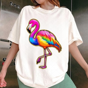 Summer Flamingo PNG, Preppy Summer Vibes Png, Neon Beach Png, Coastal Sublimation, Tropical Summer Coquette Png, Girly Summer  Design