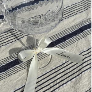 Marque-place ruban personnalisé  – Papeterie mariage, baptême ou événement chic – Étiquette prénom sur mesure