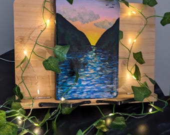 Biblias pintadas a mano: Biblia con vista al lago