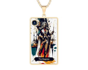 The Magician Tarot Figurative Portrait Necklace