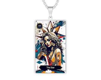 The Star Tarot Figurative Portrait Necklace