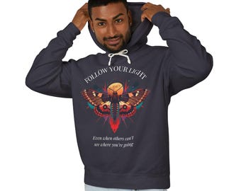 Moth Follow Your Light Hoodie