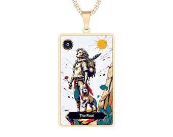The Fool Tarot Figurative Portrait Necklace