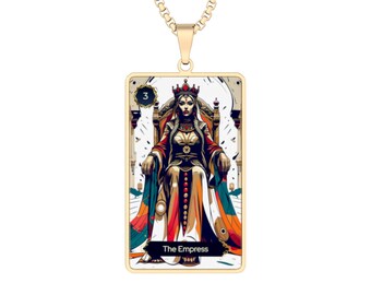 The Empress Tarot Figurative Portrait Necklace