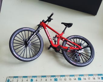 1:8 mini mountain bike, double suspension, gift for men, children and cyclist