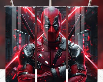 Diseño de envoltura para vaso de superhéroe: Sublimación delgada de 20 oz (descarga digital)