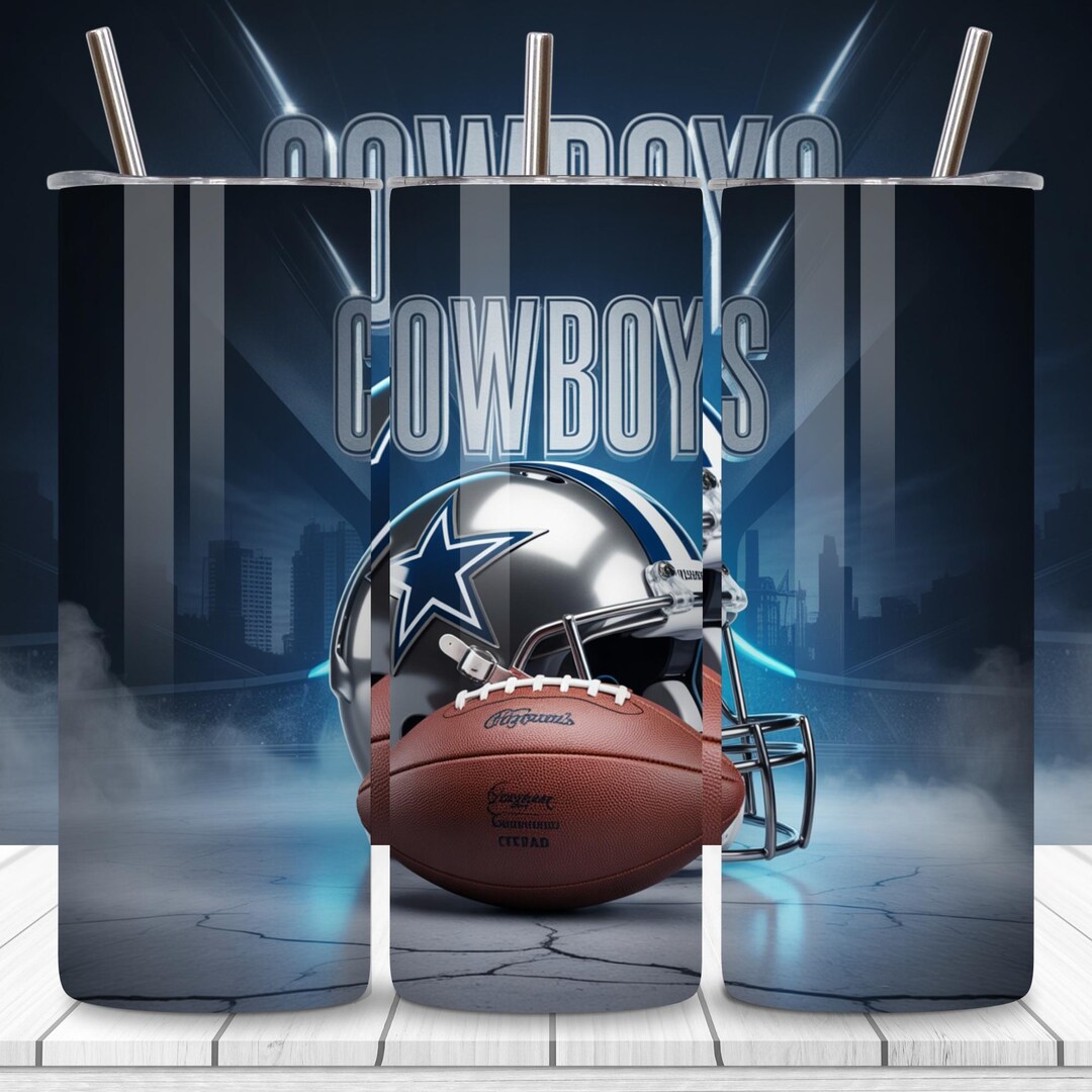 Cowboys 20oz Tumbler Wrap PNG | 20oz Sports Tumbler Wrap Design | Game ...
