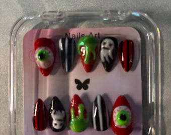 uñas postizas hechas a mano