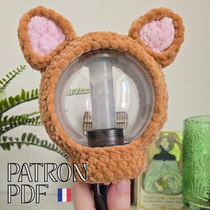 FR | Patron Crochet PDF | ENHYPEN Light Stick Cover | Jungwon (Chat Tabby)