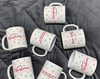 Taza personalizada con nombre o mensaje a medida, taza de café de cerámica de 325 ml (11 oz).