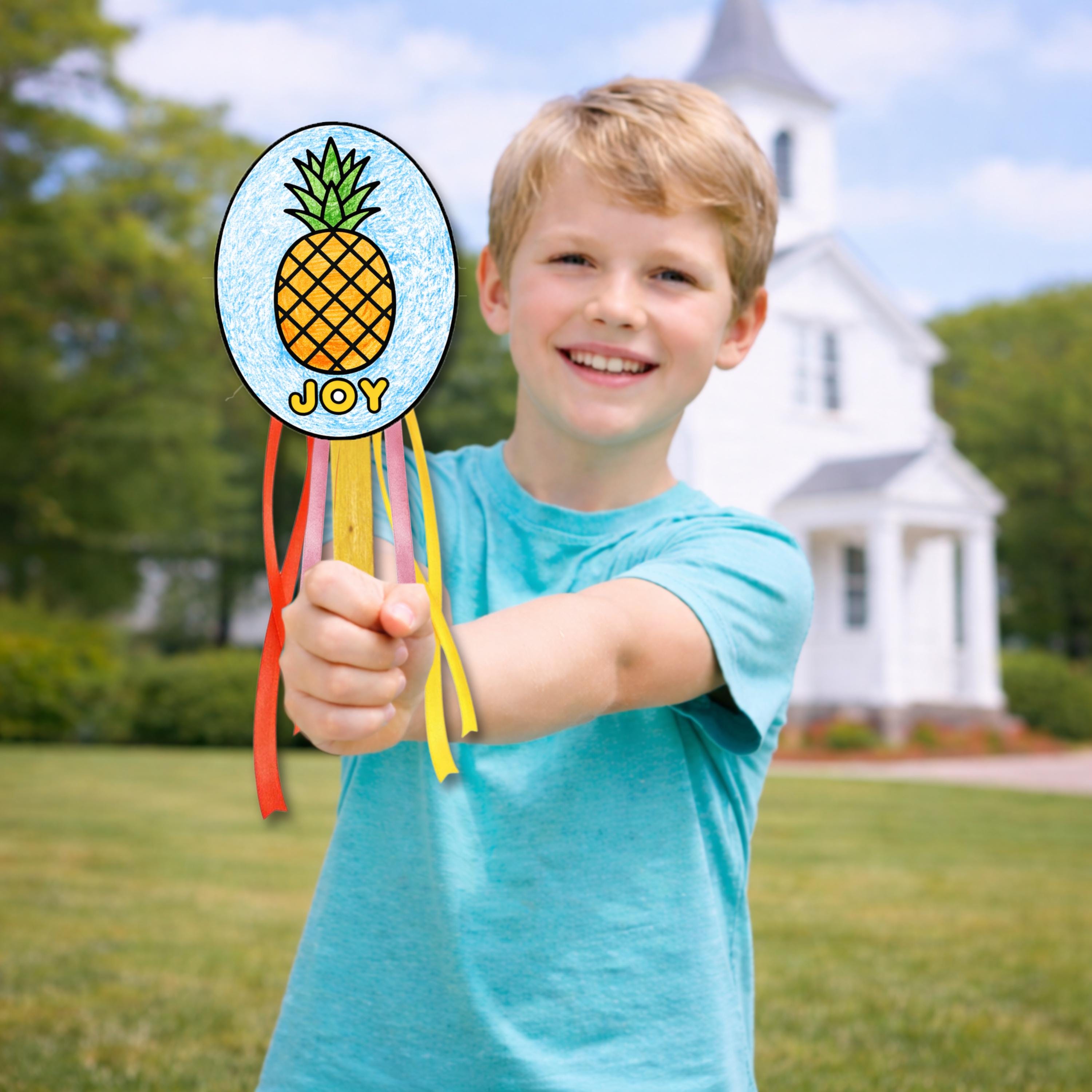 Fruit of the Spirit JOY Wand Craft, Printable Bible Activity for Kids ...